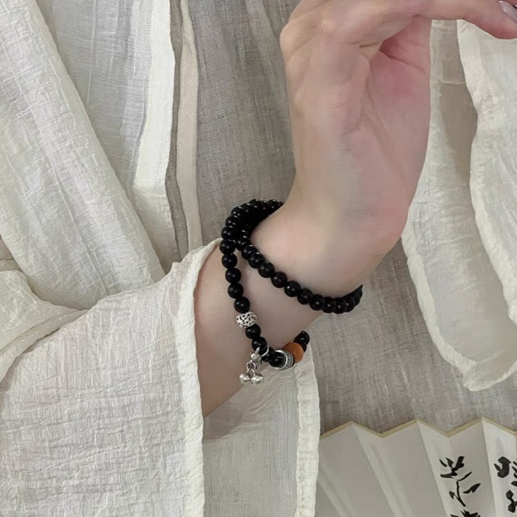 Women's Ebony Bell Niche Advanced Handmade Bead Necklaces