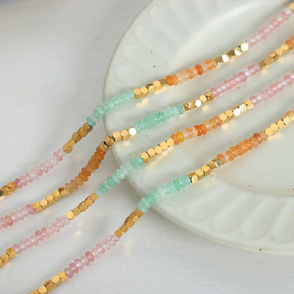 Design Color Ite Crystal Stone Abacus Necklaces
