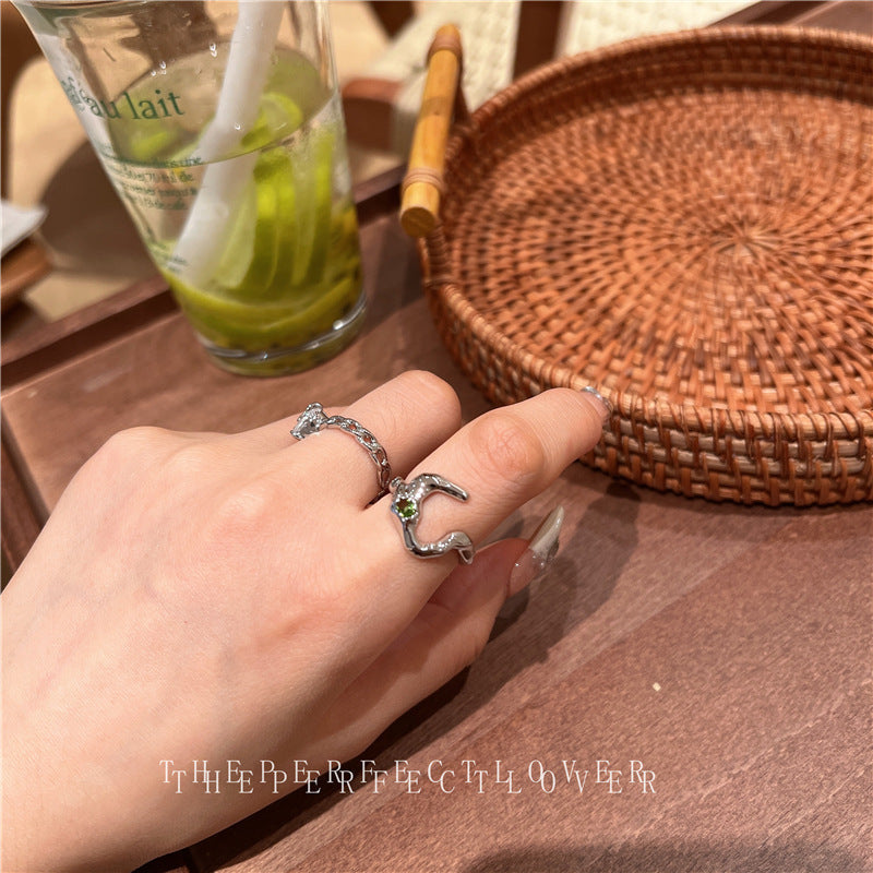 Luxury Temperament High-grade Zircon Niche Design Fashion Rings