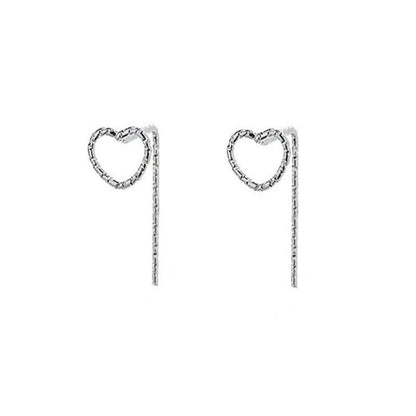Compact Heart-shaped Eardrops Female Korean Fashion Earrings