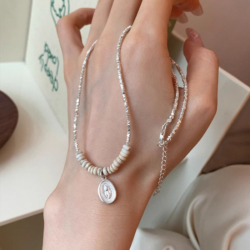 Women's Tulip Turquoise Sier Fashionable Exquisite Light Luxury High-grade Necklaces