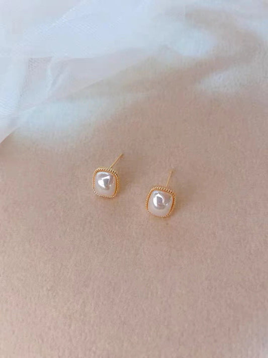 Women's Diamond Imitation Pearl Trendy Simple Delicate Temperament Earrings