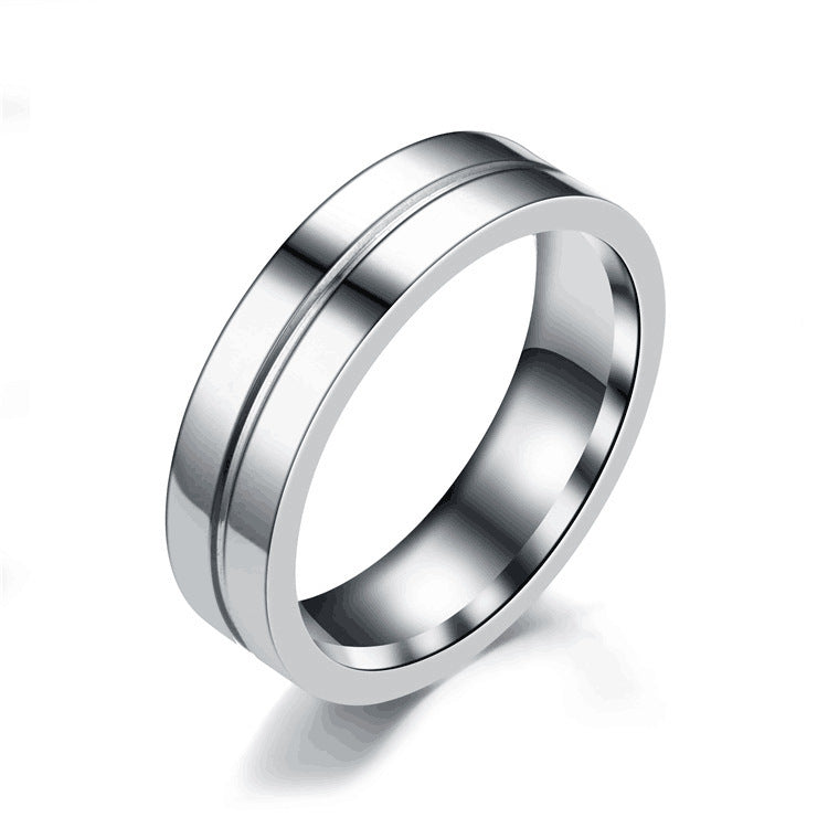 Titanium Steel Colorfast Temperament Pair For Rings