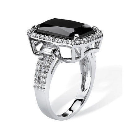 Men's Innovative Shi Accessories Black Zircon Rings