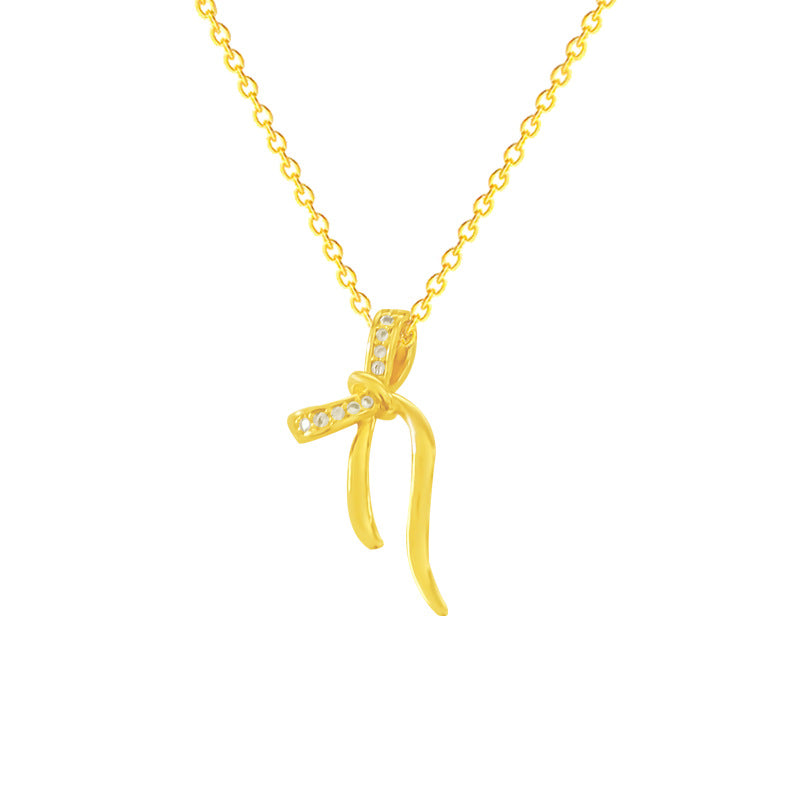 Women's Cold Bow Pendant Simple Clavicle Chain Accessories Necklaces