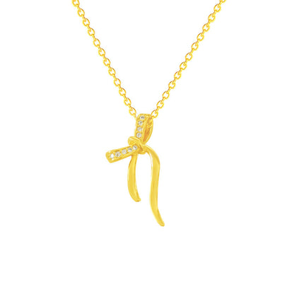 Women's Cold Bow Pendant Simple Clavicle Chain Accessories Necklaces