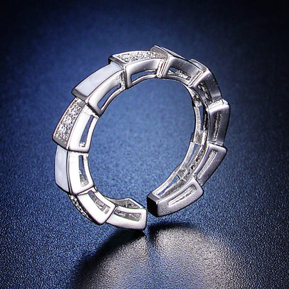 Light Luxury Niche Design Diamond Open Rings