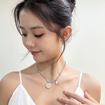 Hip Hop Light Extravagant Love Heart Necklaces