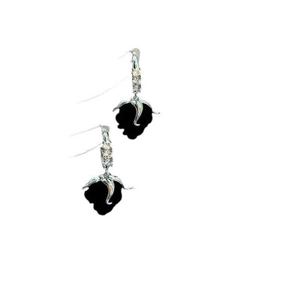 Women's Cool Black High-grade Light Luxury Spicy Elegant Earrings