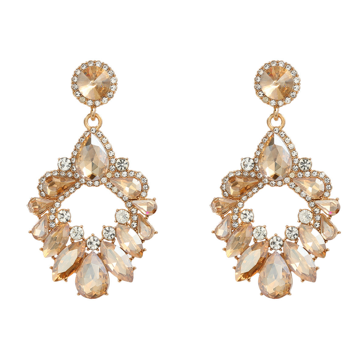 Women's Crystals Exaggerated Rhinestone Full Diamond Bohemian Earrings