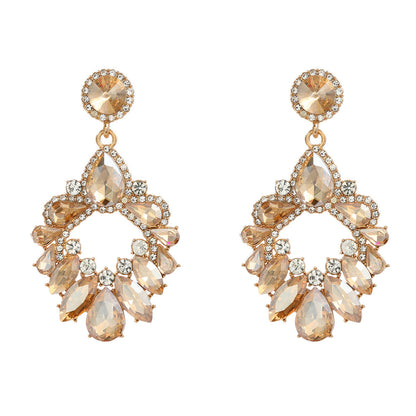 Women's Crystals Exaggerated Rhinestone Full Diamond Bohemian Earrings