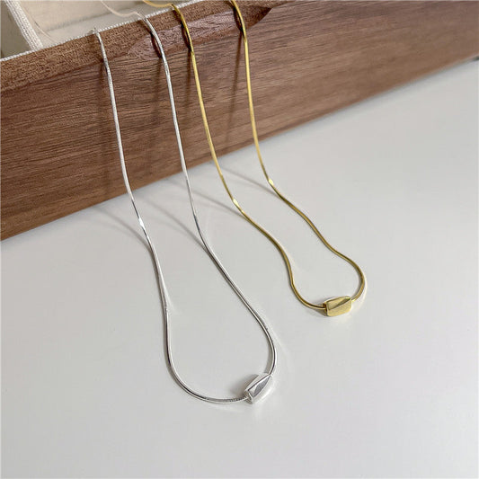 Female Style Fashion Twisted Square Snake Bones Chain Temperament Necklaces