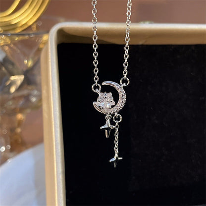 Women's & Men's & Sweet Cool Flower Stars Heart For Niche Design Clavicle Necklaces