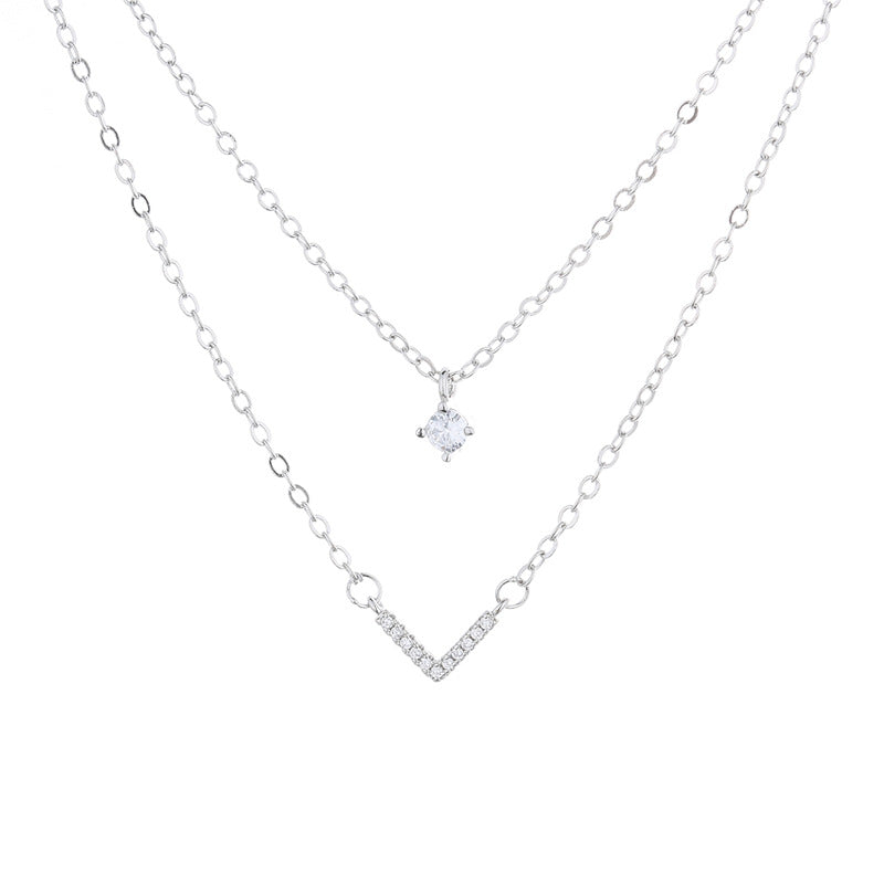 Broadcast Female Temperamental Minority Design Unique Inlaid Necklaces