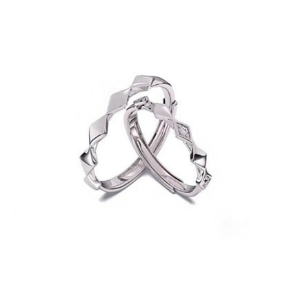 Love Couple Sterling Sier Pair Of Niche Minimalism Personality Rings