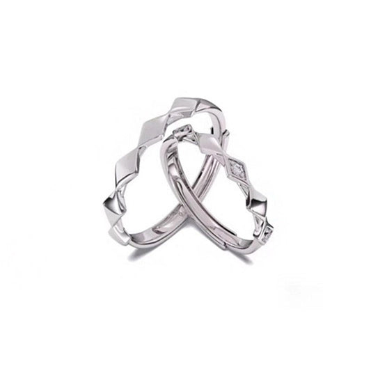Love Couple Sterling Sier Pair Of Niche Minimalism Personality Rings