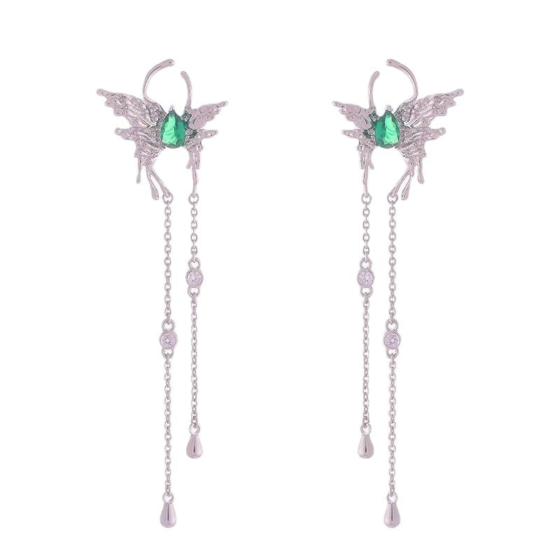 Butterfly Tassel Niche Design Cold Wind Ear Earrings