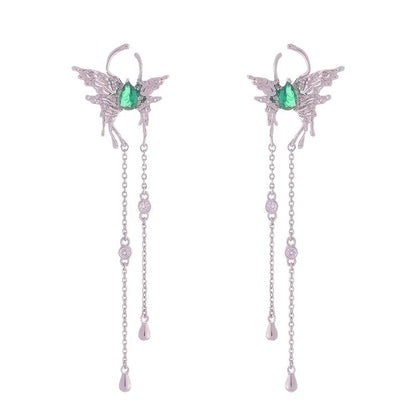 Butterfly Tassel Niche Design Cold Wind Ear Earrings