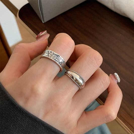 Metal Open Suit Female Design Sense Rings