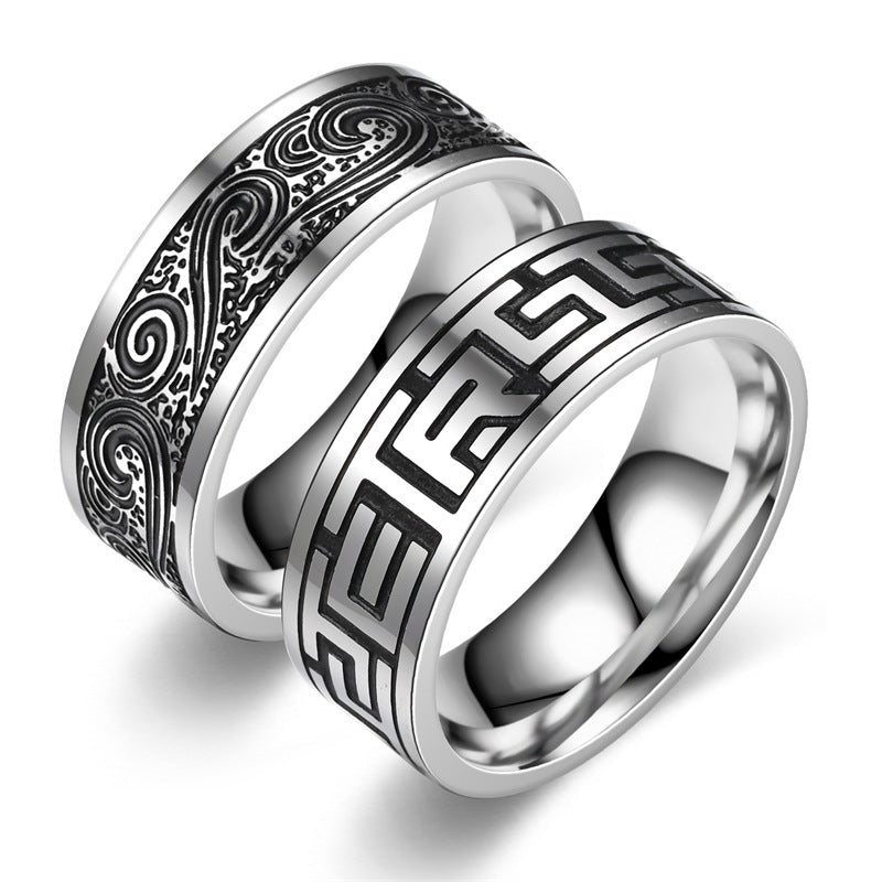 Men's Style Hand Jewelry Handsome Trendy Fashionable Rings