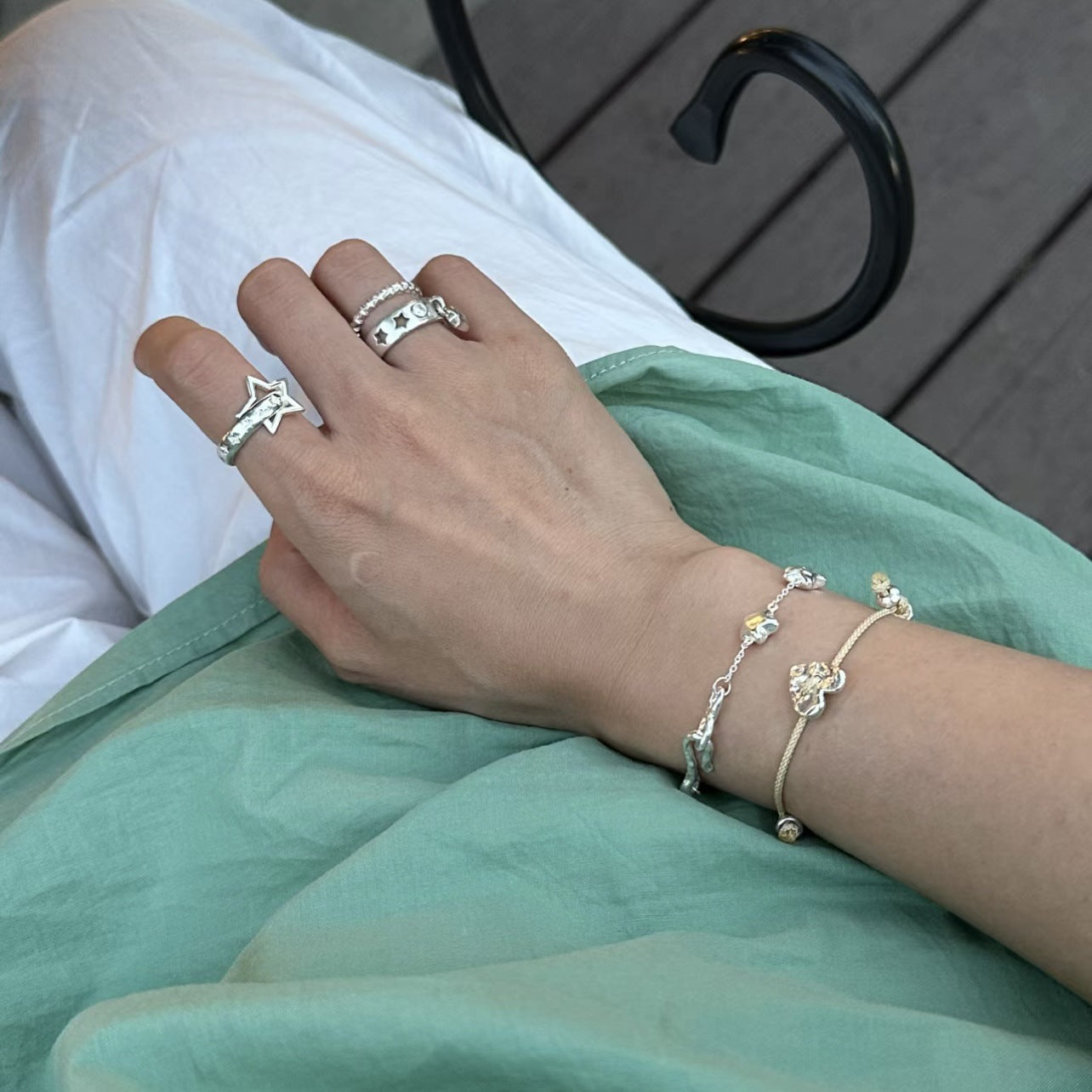 High-grade Cold Style Retro Sweet Star Rings