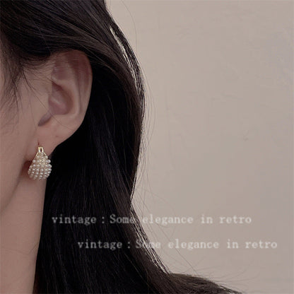Women's Clip French Minority Retro Personality And Minimalism Earrings