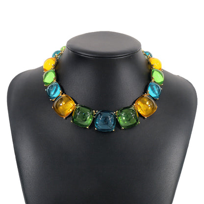 Fashion Jelly Female Boho Geometric And Necklaces