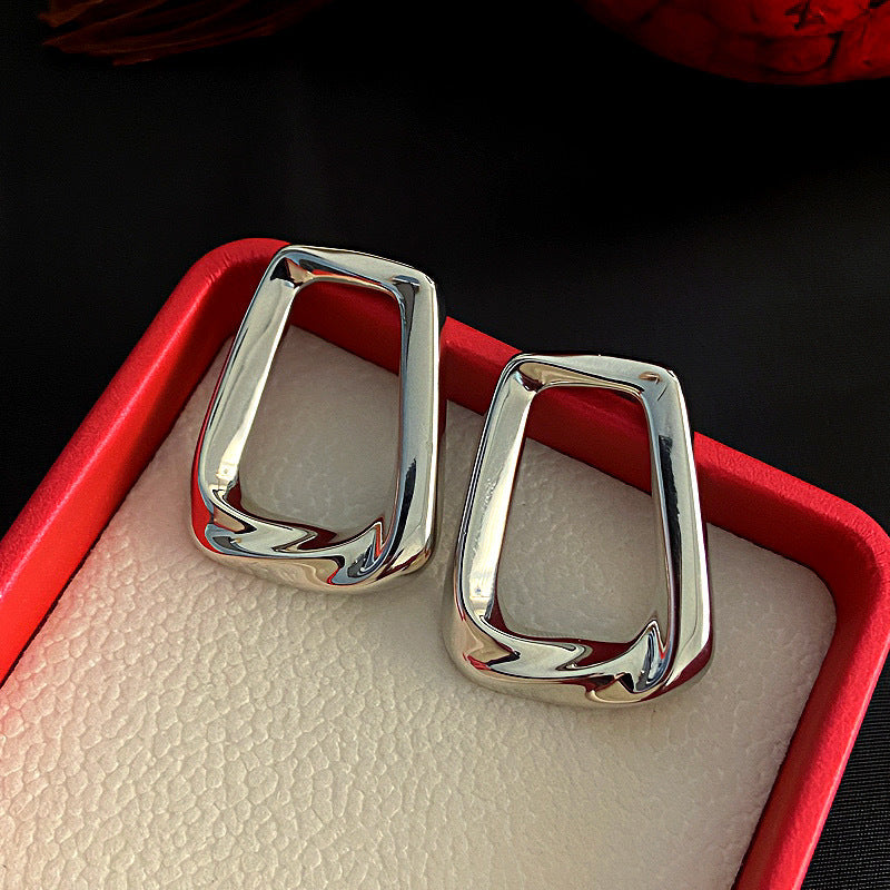 Irregular Glossy Metal Simple Personalized Ear Earrings
