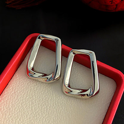 Irregular Glossy Metal Simple Personalized Ear Earrings