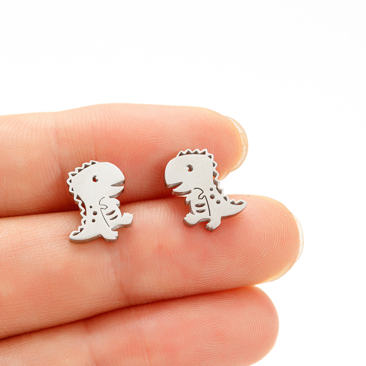 Stainless Steel Cartoon Small Animal Dinosaur Unicorn Earrings