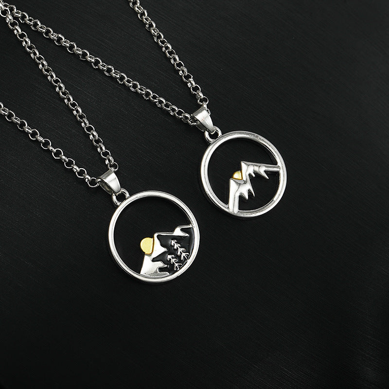 Fashion Sunrise Pendant Simple Sunset Alloy Necklaces