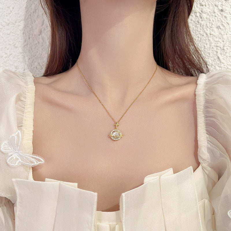 Moon Element Planet Female Niche Design Light Luxury Clavicle Necklaces