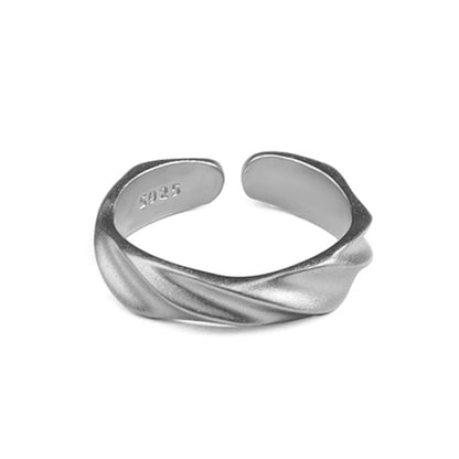 Fashion Wave Pattern Frosted Simple Versatile Rings