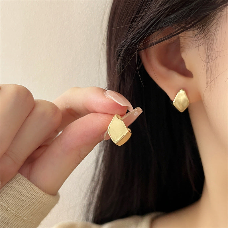 Design Three-dimensional Geometric Origami Cold Style Earrings