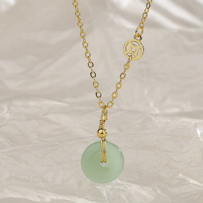 Buckle Temperament National Style Design Sense Jasper Clavicle Necklaces