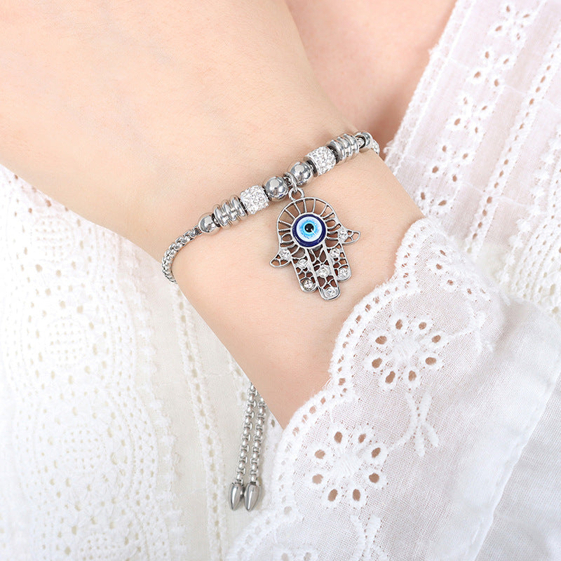 Luxury Personalized Diamond Titanium Steel Gold Plated Bracelets