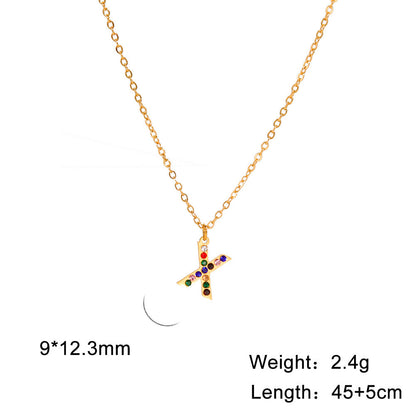 Titanium Steel Light Luxury And Simplicity Colorful Necklaces