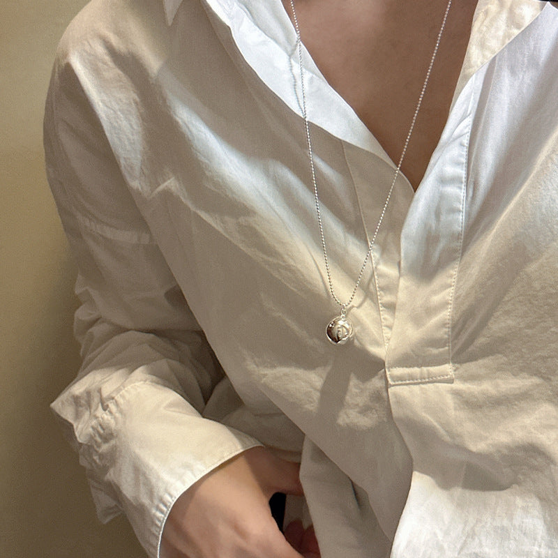 Korean Style Niche Design Ball Sweater Chain Fashion Necklaces