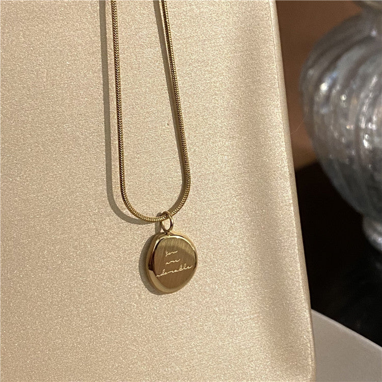 Women's Pendant For Trendy Titanium Steel Sweater Chain Necklaces