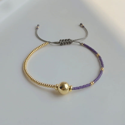 Twin Beaded Small Female Hand-woven Color Bracelets