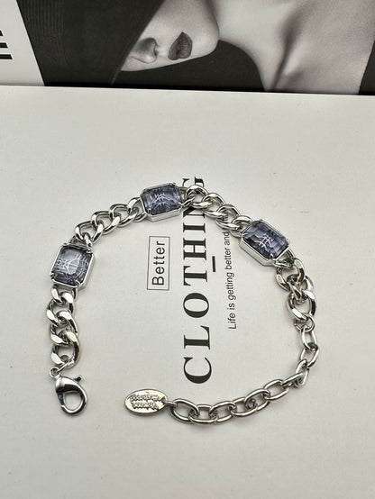 Three-color Summer Square Sugar Saturn Pattern Bracelets