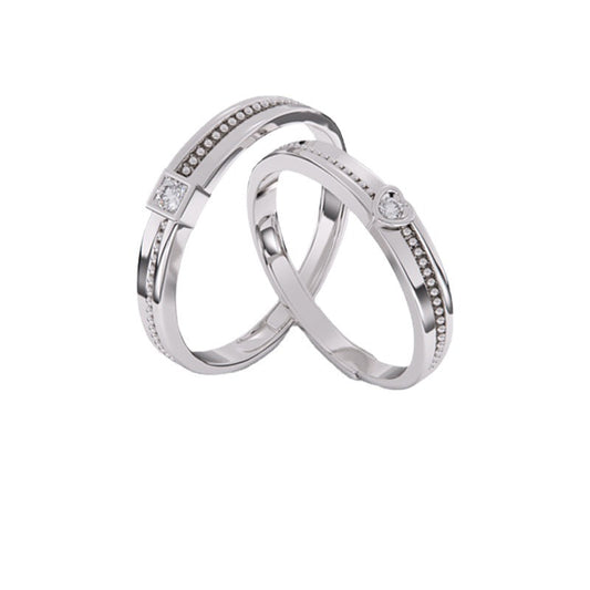 Pair Of Fashion Heart-shaped Open Trendy Rings