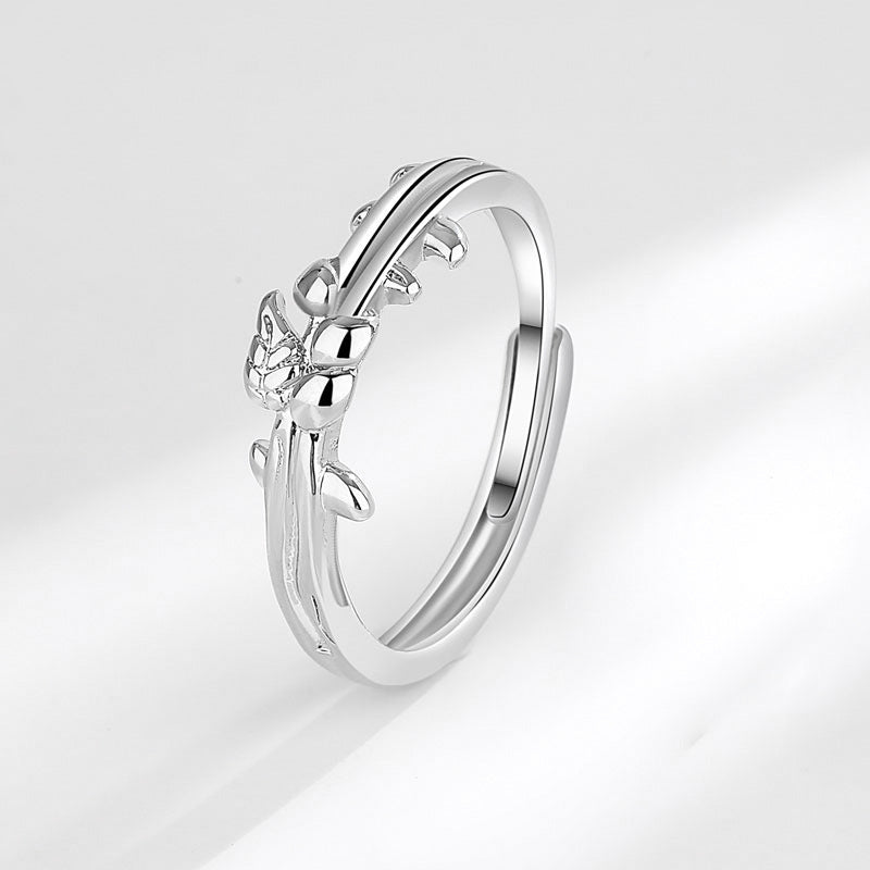 Rose Couple Female Male Niche Trendy Rings