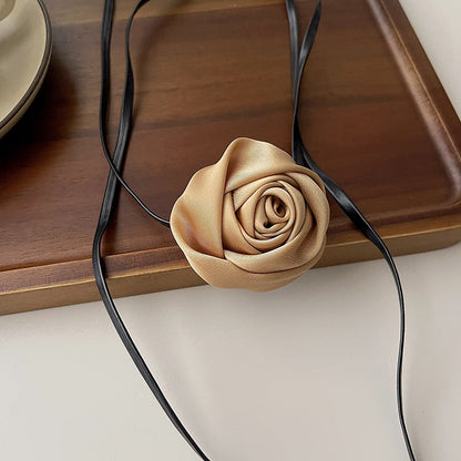 Niche Handmade Rose Flower Dark Hot Necklaces
