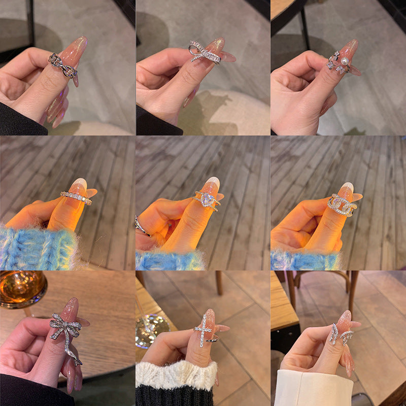 Wind Irregular Female Niche Design Simple Rings