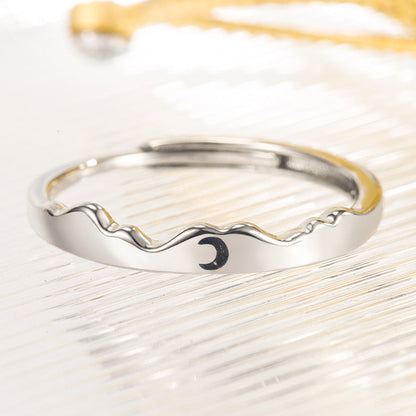 Women's & Men's Romantic Cross Sun Moon Star Couple Rings