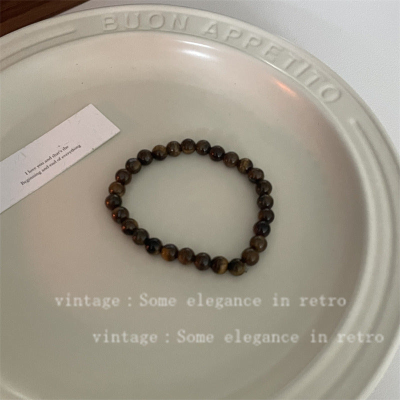 Women's Tigereye Beaded Niche Retro High Sense Necklaces