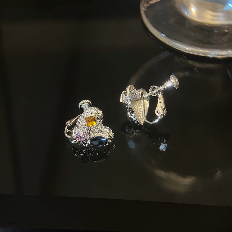 Heart Female Niche Design Trendy High Class Earrings