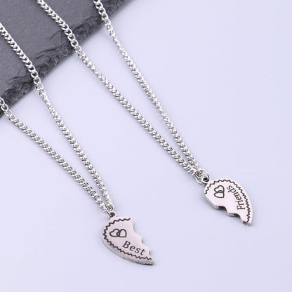 Accessories Fashion Good Friend Heart-shaped Letter Necklaces