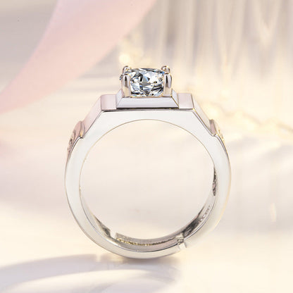 Men's Man's Platinum Artificial Great Diamond Carat Rings